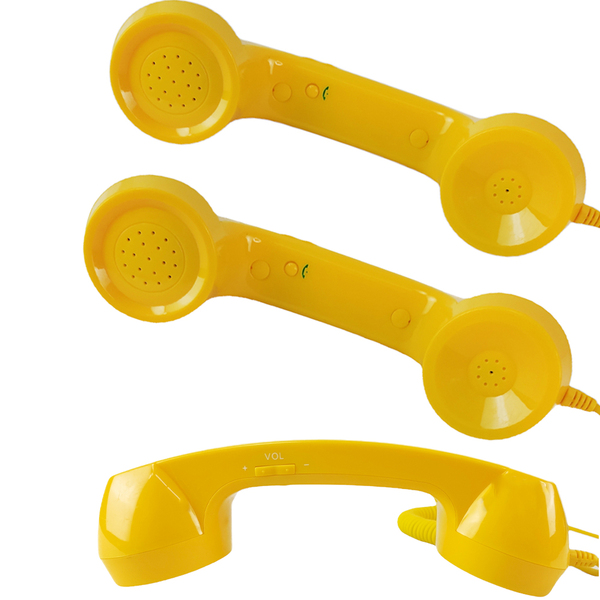 Monofone Microfone P2 Fone Ouvido Kit 3 Und Pop Phone Amarelo