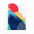 Montanhas Arte Abstrato Colorido Quadro Canvas 100x70cm