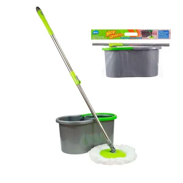 Mop De Limpeza Giratório Balde Centrífuga 360º 12 Litros - Al