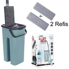 Mop Flat Cabo Inox Com Balde Lava E Saca Esfregão Multiuso Li