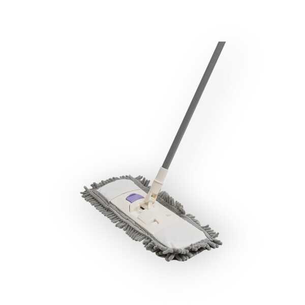 Mop Flat Com Esfregao De Chenille Branco Simplo