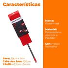 Mop Flat Microfibra Rodo Mágico Cabo Telescópico Vermelho E C