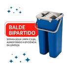 Mop Flat Rodo Lava E Seca Balde Limpeza Multiuso