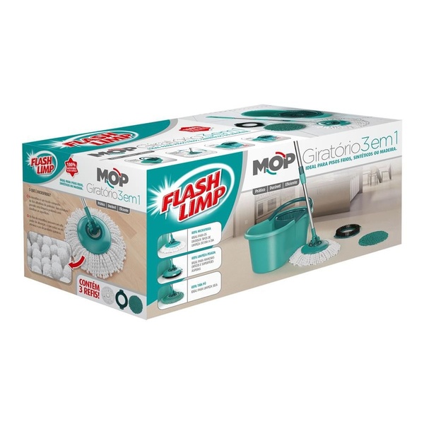 Mop Giratorio 3 Em 1 Flashlimp | Leroy Merlin