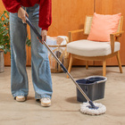 Mop Giratorio C/ Balde Esfregao Microfibra - Tud Azul Navy