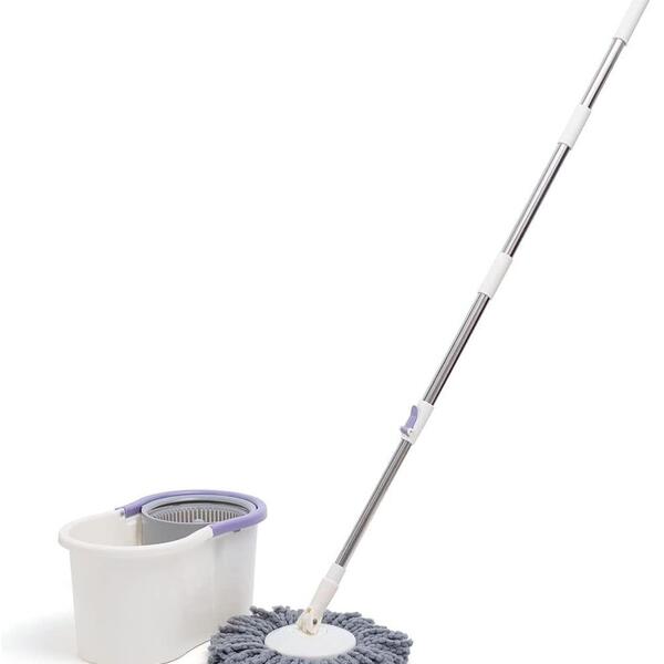 Mop Giratório Com Esfregão Microfibra Balde 8l - Simplo