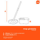 Mop Giratório De Microfibra Fortled