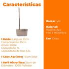 Mop Giratório Esfregão De Limpeza Com Balde 9l Cinza - Lyor