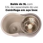 Mop Giratório Esfregão De Limpeza Com Balde 9l Cinza - Lyor