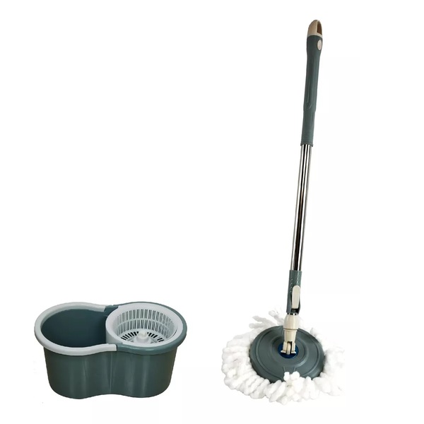 Mop Giratório Fit Esfregão Top Cabo Inox 3 Em 1 Balde 12lts