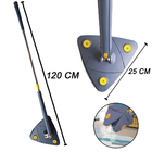 Mop Multiuso Giratório 360 Triangular Com 2 Refis Removíveis