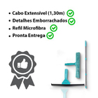 Mop Multiuso Rodo Limpa Vidros Janelas Com Cabo Extensível Em