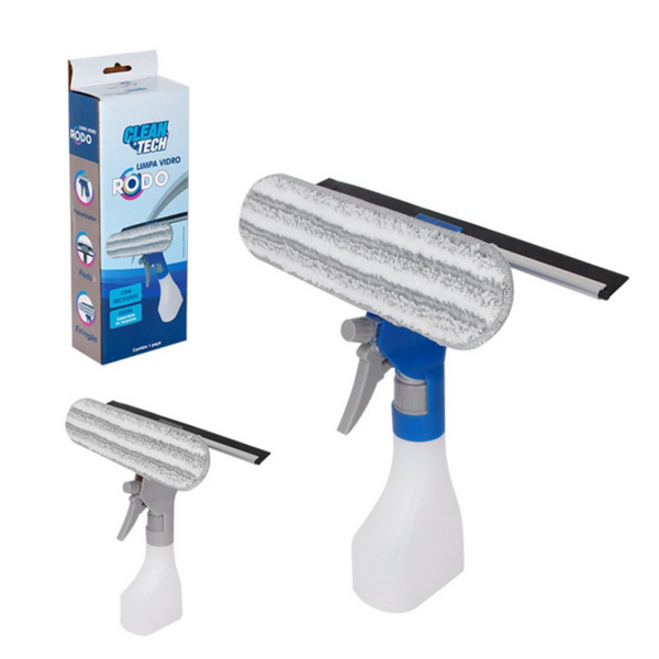 Mop Spray Com Reservatório 250ml Rodo 3 Em 1 Limpeza Geral