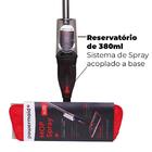 Mop Spray Rodo Mágico Giratório Reservatório Vermelho E Cinza