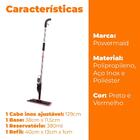 Mop Spray Rodo Mágico Giratório Reservatório Vermelho E Cinza