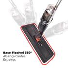 Mop Spray Rodo Mágico Giratório Reservatório Vermelho E Cinza