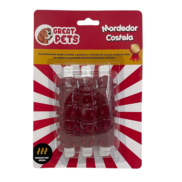 Mordedor Costela para Cachorro Marrom Great Pets