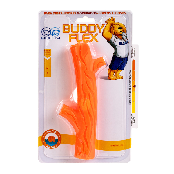 Mordedor de Cachorro em Poliuretano Laranja   Buddy Toys