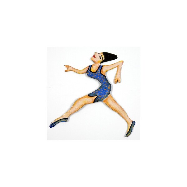 Morena Banhista Dos Anos 60 Para Decoração 30 X 27 X 1 Cm