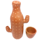 Moringa (botija) Cacto com Copo Cerâmica Vale do Jequitinhonh