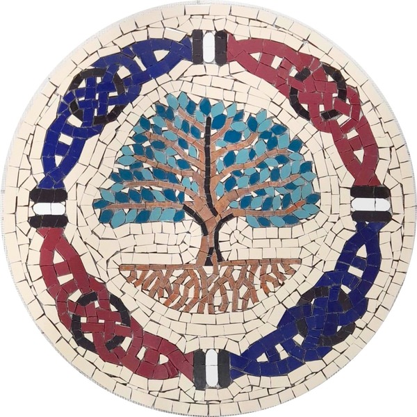Mosaico Árvore Da Vida E Do Conhecimento Celta I Cerâmica - 9