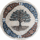 Mosaico Árvore Da Vida E Do Conhecimento Celta Iii A Partir D