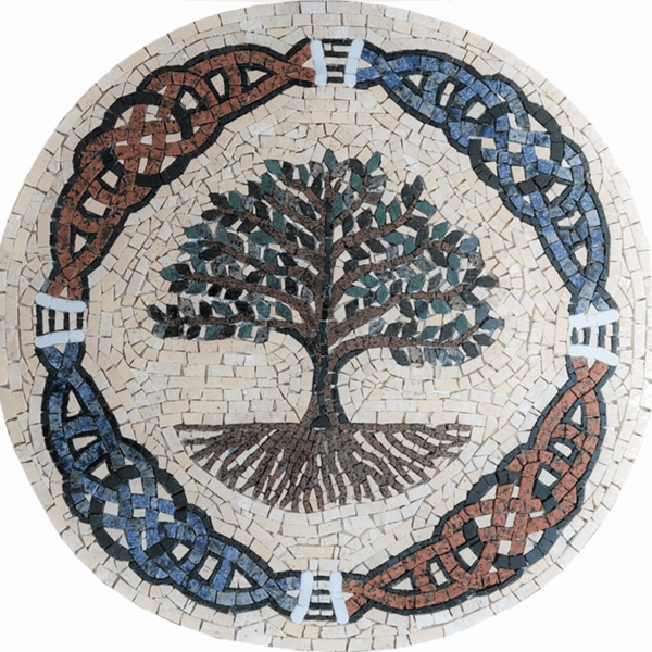 Mosaico Árvore Da Vida E Do Conhecimento Celta Iii A Partir D