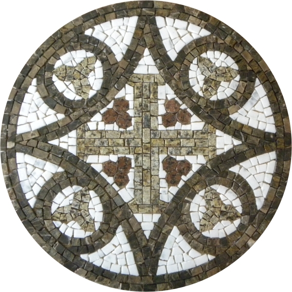 Mosaico Bizantino Cruz Bizantina R029 - 100 Cm