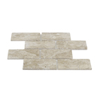 Mosaico Brique Travertino Mármore Bege 35x29,5cm Artens