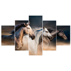 Mosaico Em 5 Peças Cavalos