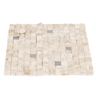 Mosaico Granito Acetinado Preta 1804.0 Bizantino Preto Inox 28x28cm Forti Marmi