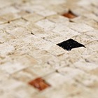 Mosaico Mármore Acetinado Bege 1800.0 Bizantino Trav Ner Rosso 28x28cm Forti Marmi