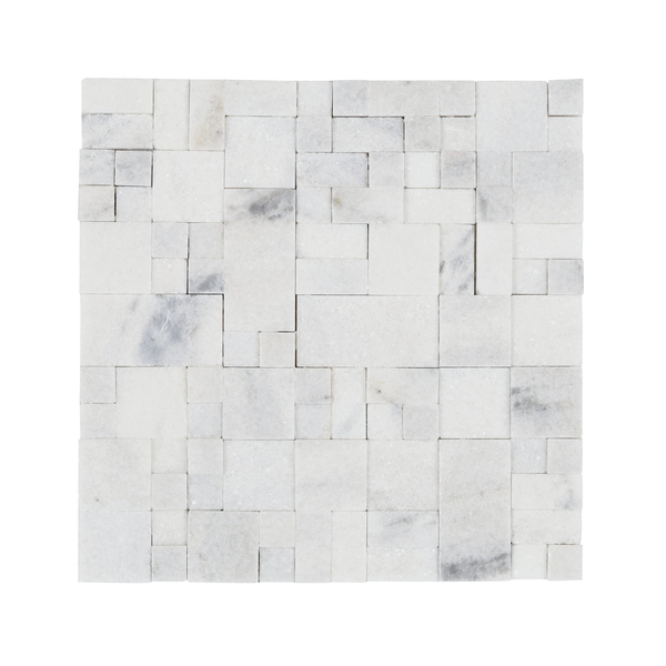 Mosaico Mármore Brilhante e Acetinado Coralia 28x28cm Trento Marmi