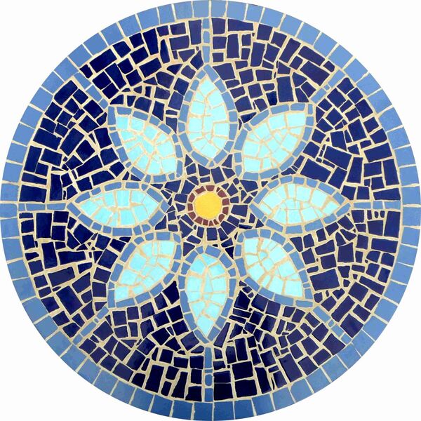 Mosaico Para Piscina - Mandala Doce Lar - 60cm