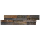 Mosaico Pedra Quartzo Corten 15x60cm Anticatto