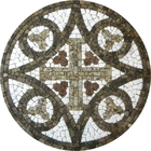 Mosaico Religioso Bizantino Cruz Bizantina - 60cm