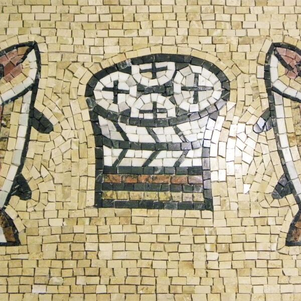 Mosaico Religioso Milagre Da Multiplicação De Paes E Peixes -