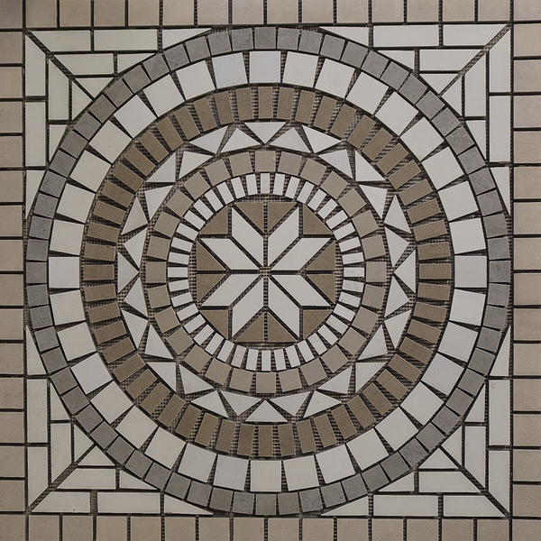 Mosaico Rosone 11C 82x82cm Anticatto