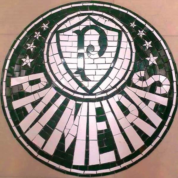 Mosaico Time De Futebol Símbolo Palmeiras Ii Em Cerâmicas - 8
