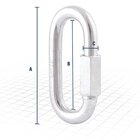 Mosquetão Com Rosca 3/8" Leve Galvanizado - Vonder