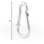 Mosquetão Com Trava 9x90mm Leve Galvanizado - Vonder