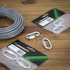 Mosquetão com Trava Roscada Aço Zincado 6x80mm até 400kg Carbografite