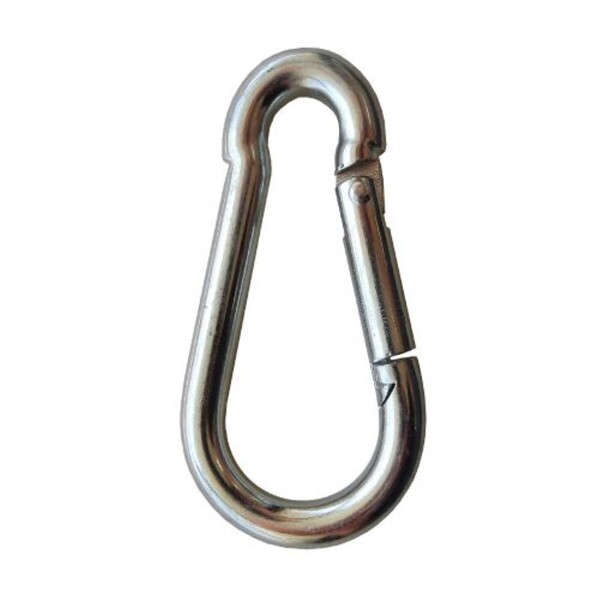 Mosquetão com Trava Simples Aço Zincado 10x100mm até 350kg Carbografite