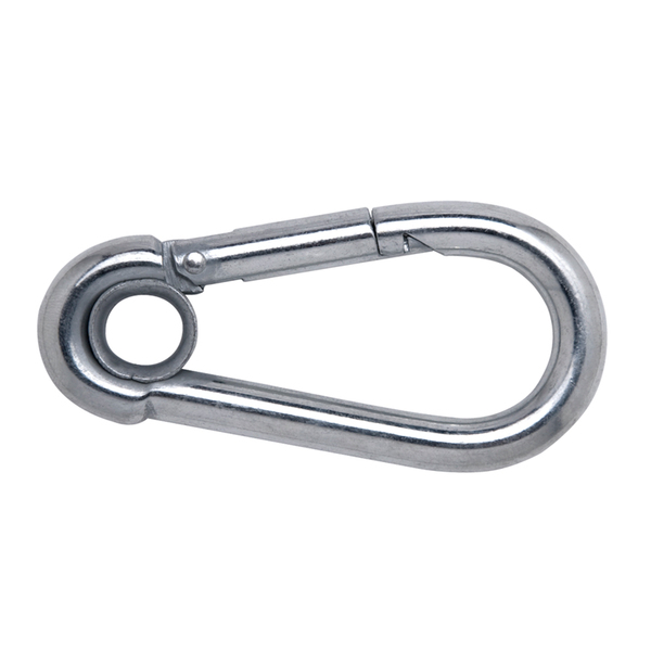 Mosquetão com Trava Simples Aço Zincado 5x50mm até 100kg Carbografite