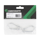 Mosquetão com Trava Simples Aço Zincado 6x60mm até 120kg Carbografite