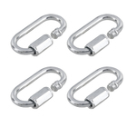 Mosquetão Oval Aço Trava Roscada até 300kg