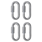 Mosquetão Trava Roscada 4mm Aço Carbografite