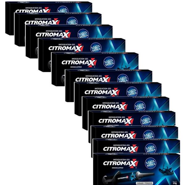 Mosquicida Gel Mata Mosca Bisnaga 10 Gramas Kit 12 Unidades