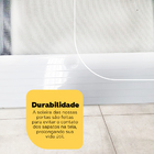 Mosquiteira Para Porta 080x2,10 Branca Com Tela Resistente À