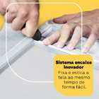 Mosquiteira Para Porta 080x2,10 Cinza Com Tela Resistente À P